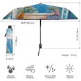 thumbnail image 3 of FORMRS Travel Umbrella Folding Auto Open Close Windproof Rain UV Protection, Blue Sea, 3 of 8