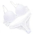 thumbnail image 1 of Ensemble de Soutien-Gorge en Dentelle pour Femmes, Ensemble de sous-Vêtements Rehausseur, Soutien-Gorge et String, Taille 34 36 38 40 C D, 1 of 6