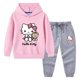 thumbnail image 3 of Hello Kitty, nueva ropa para niños, jersey para niñas, suéter con capucha, pantalones de dos piezas, traje deportivo de manga larga de algodón para bebés, 3 of 5