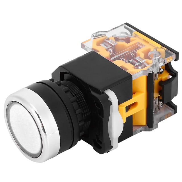 Interruptor de botón automático, 5 piezas 22 mm 37 V-440 V Interruptor de botón pulsador Interruptor de botón de plástico Tecnología de vanguardia