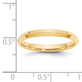 thumbnail image 4 of Primal Gold 14 Karat Yellow Gold 2.5mm Knife Edge Comfort Fit Band Size 11, 4 of 7