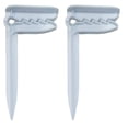 thumbnail image 2 of Dusknt 2Pc Beach Vacation Essentials Plastic Rv Outdoor Clips Windproof Towel Clamps Camping Picnic Mat Fasteners Anchor Stakes, White, 2 of 4