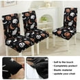 thumbnail image 5 of Halloween Chair Covers Set of 4, Gothic Style Pumpkin Gnome Dining Chair Protectors, Black Elastic Removable Washable Dining Chair Covers for Halloween Kitchen Restaurant Holiday Decor, 5 of 6