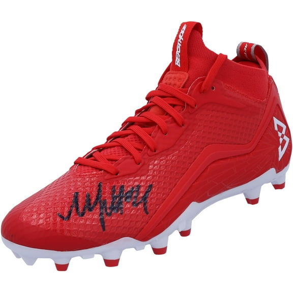 Marshawn Lynch Seattle Seahawks Autographed Red Beast Mode B.T.A Elite Football Cleats - Left Foot - Fanatics Authentic Certified
