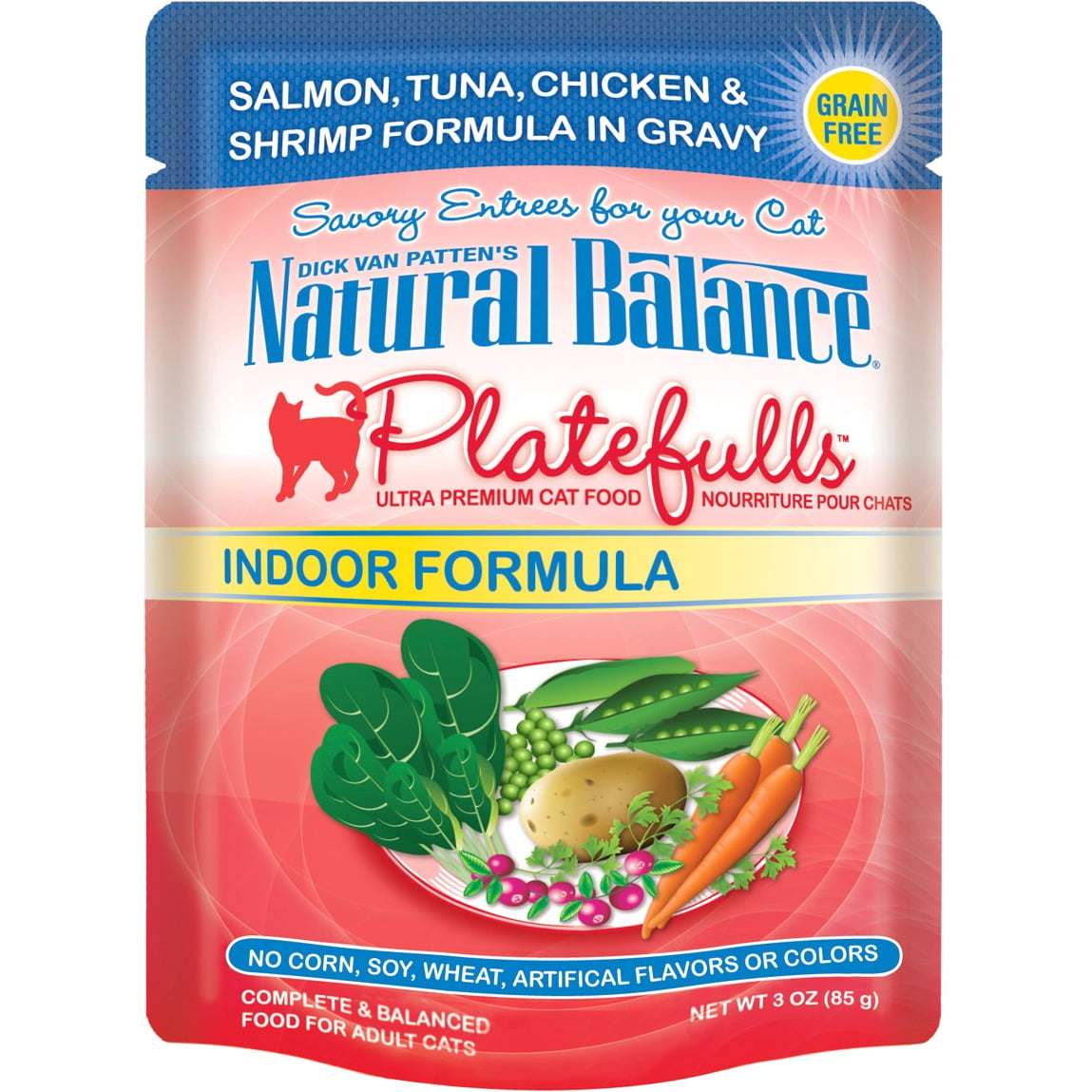 Natural Balance Platefulls Grain Free Indoor Cat Food, Indoor Salmon