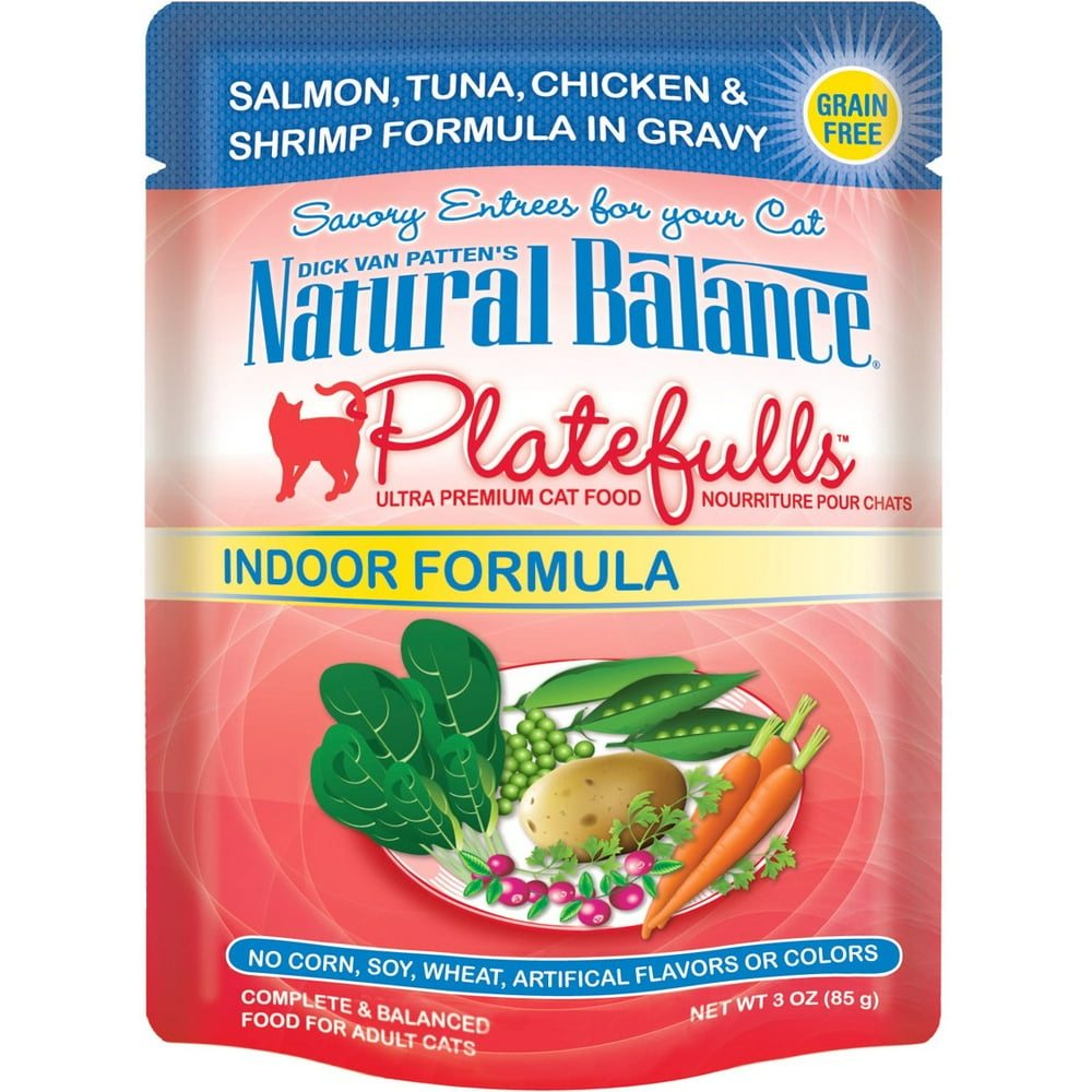 Natural Balance Platefulls Grain Free Indoor Cat Food, Indoor Salmon