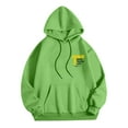 thumbnail image 4 of QHFBli Men's Pullover Hoodie Mens God Print Casual Hooded Sweatshirt Long Sleeve Pullover Comfortable Daily Wear Streetwear Fashion Green XL, 4 of 5