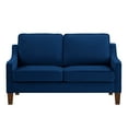 thumbnail image 2 of Miekor Furniture Modern Loveseat sofa for Living Room, Upholstered Velvet Small Couch with Wooden Legs for Livingroom Bedroom, Navy W4US3468, 2 of 9