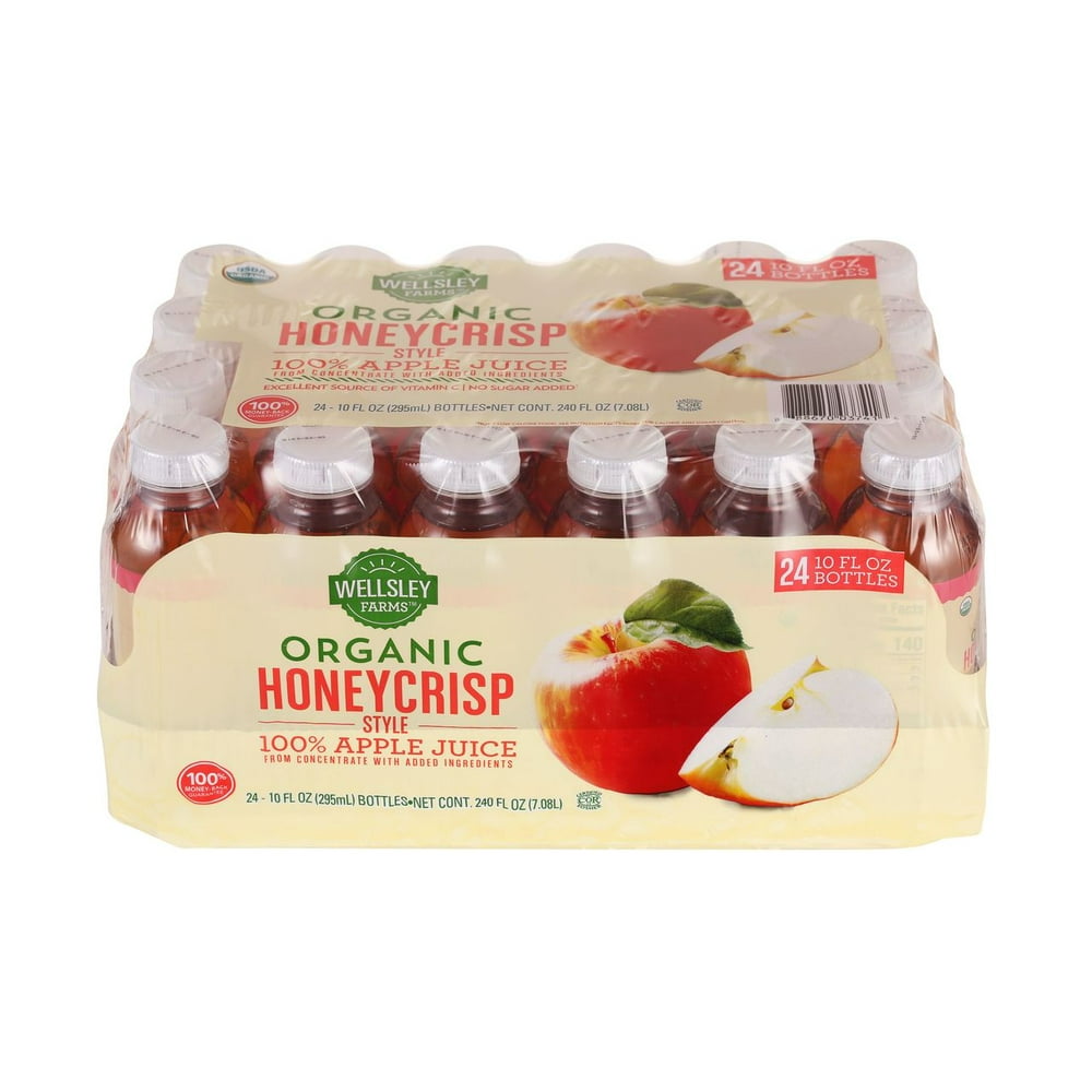 Product of Wellsley Farms Organic Honeycrisp Apple Juice, 24 pk./10 oz