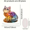 thumbnail image 3 of Japceit Acrylic 2D Flat Color Cat Decor, Tabletop Standing Decoration with Vibrant Design, Cute Feline Themed Art Piece for Desktop Shelf Display in Home Office Living Room, 3 of 5
