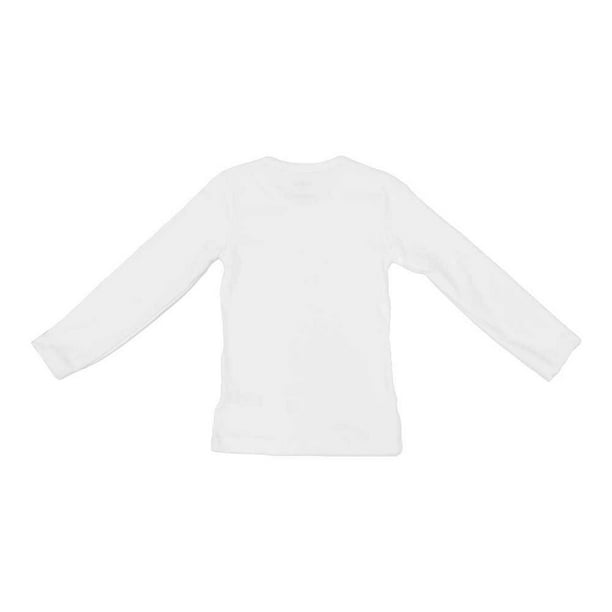 Playera Baby Creysi para Niña Manga Larga Diseño Liso Blanca Talla
