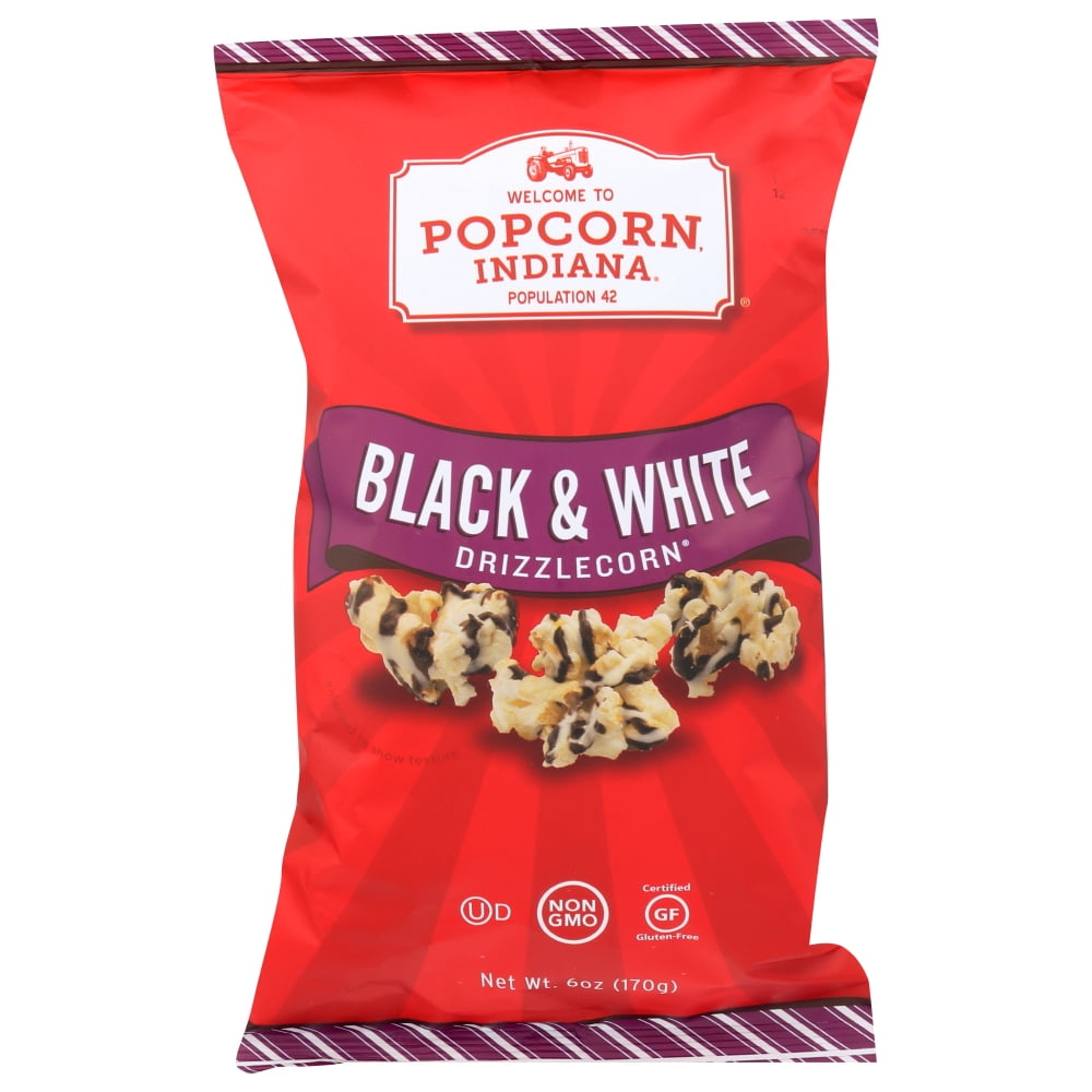 Popcorn, Indiana Black & White Drizzlecorn, 6 Oz