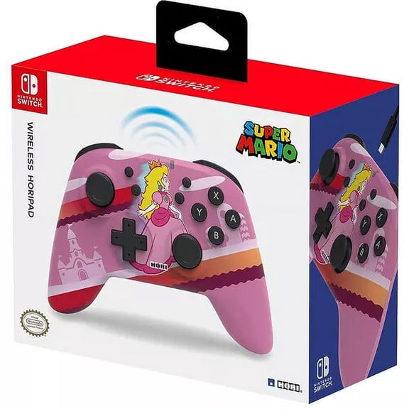 HORI Wireless HORIPAD: Super Peach for Nintendo Switch - Officially Licensed By