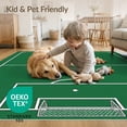 thumbnail image 4 of ODIKA 4'x6' Washable Area Rug Non-Slip, Chair-Friendly, Flatwoven Sports Layout With Goal Posts And Penalty Arc Borders Soccer Field Refined for Home Office, Under Desk, 4 of 7