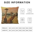 thumbnail image 5 of BANET Giraffes Throw Pillow Covers,Giraffes in The African Savanna Against The Background of The Pillowcase Home Decor for Sofa Bed Living Room 12x12in, 5 of 5