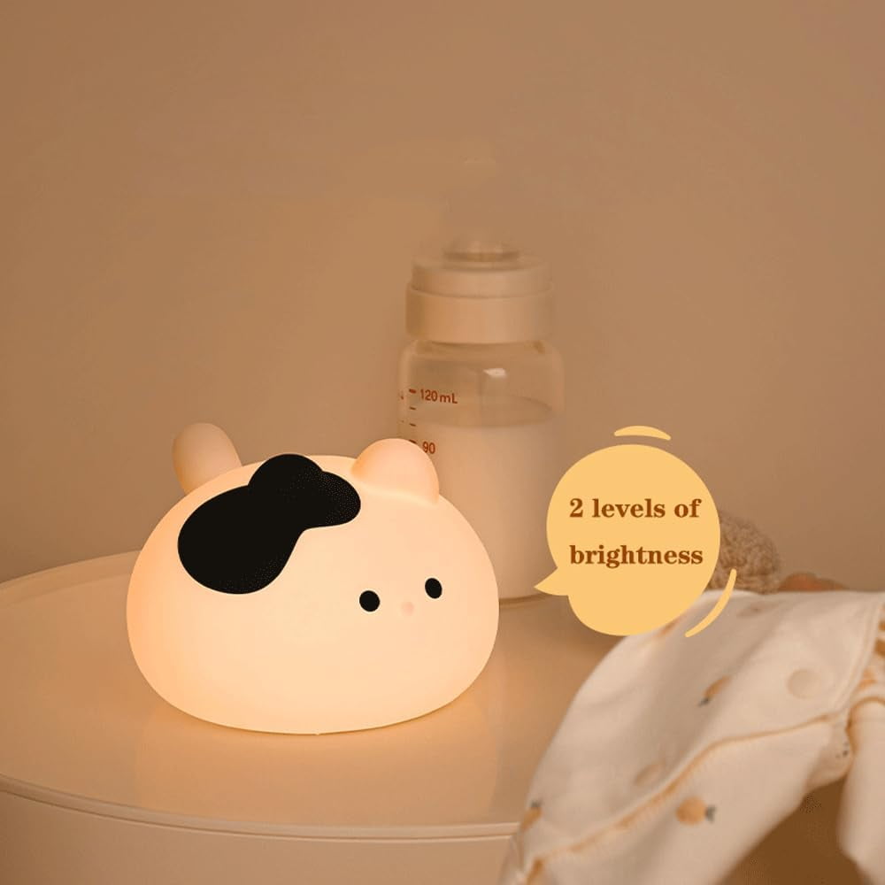 Cat Night Light, Cute cat Lamp, Silicone Dimmable Nursery Nightlight, Rechargeable LED Bedside Lamp with 20 Minutes Timer & Tap Control Baby Girls Women Bedrooms, Living Room