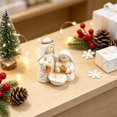 thumbnail image 4 of Lilixerw Christmas Nativity Figurine Warm Holy Family White Gold Baby Manger Tabletop Decor for Home Mantel Shelf Living Room Holiday Decoration, 4 of 6