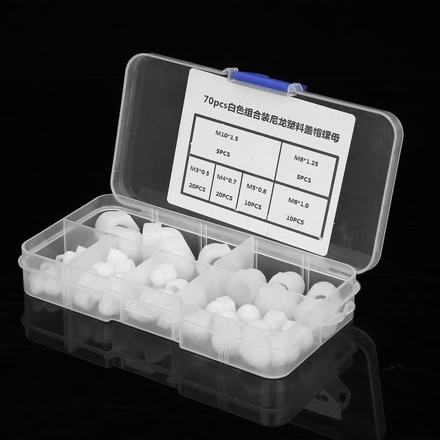 Écrou Hexagonal en Gland, 70 Pcs/ensemble Écrou, Écrou Dôme à Grand Application, Simple à Utiliser Écrou en Gland Facile à Utiliser, pour Meubles Machines