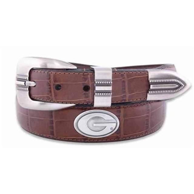 ZeppelinProducts Georgia Concho Croc Tan Leather Belt, 44 Waist