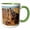 Green/White, variant on 3drose, Morocco, El Jadida Province., 11oz Two-tone Green Mug