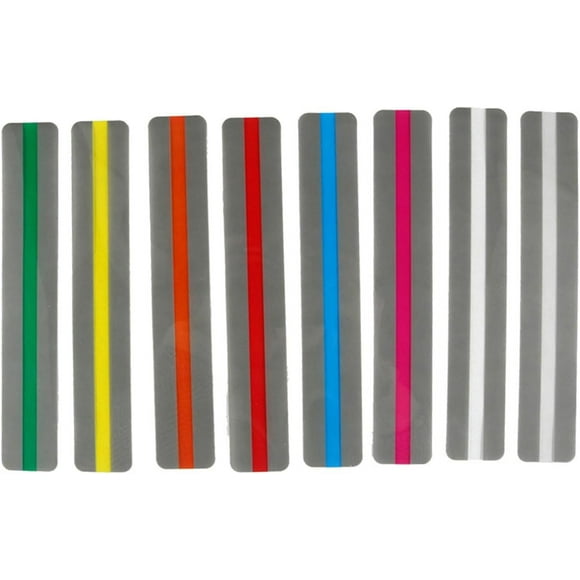 XmhyTop 8 piezas de marcadores de plástico de colores con superposición de resaltado, resaltador colorido, marcadores de colores, tiras resaltadoras para libros, ayudas de lectura para disléxicos