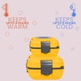 thumbnail image 3 of Pinnacle Thermoware 2-Pc Leak Proof Insulated Lunch Box Hot Food Container Set, Yellow, 3 of 9