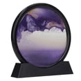 thumbnail image 4 of Cuadro de arena en movimiento de 7 pulgadas, decoración relajante, pintura de arenas movedizas en 3D, decoración para el escritorio del hogar, oficina, color morado, 4 of 15