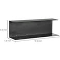 MyGift Modern Black Metal 17Inch Floating Shelves, Set of 2
