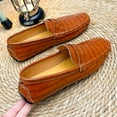 thumbnail image 3 of Men's Casual Loafers Slip On Leather Shoes Lightweight Driving Shoes Moccasins Classic Penny Loafer Flats Boat Shoes Big Size, 3 of 10