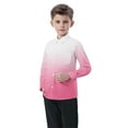 thumbnail image 3 of Fancifize Kids Color Block Dress Shirts Long Sleeve Collared Button Down Shirts School Uniform Blouse for Girls Boys, 3 of 5
