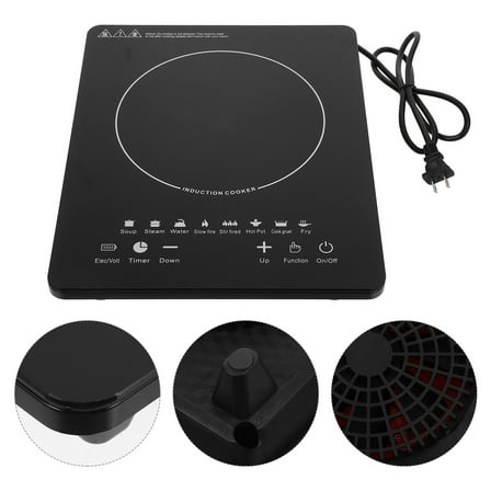 1000W Portable Induction Cooktop, Electric Single Countertop Burner with LCD Touch Screen Sensor and Digital Timer