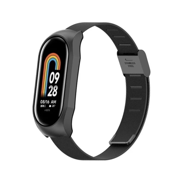 Correa Acero Inox Para Xiaomi Mi Band 8/9/10 Hebilla + Mica