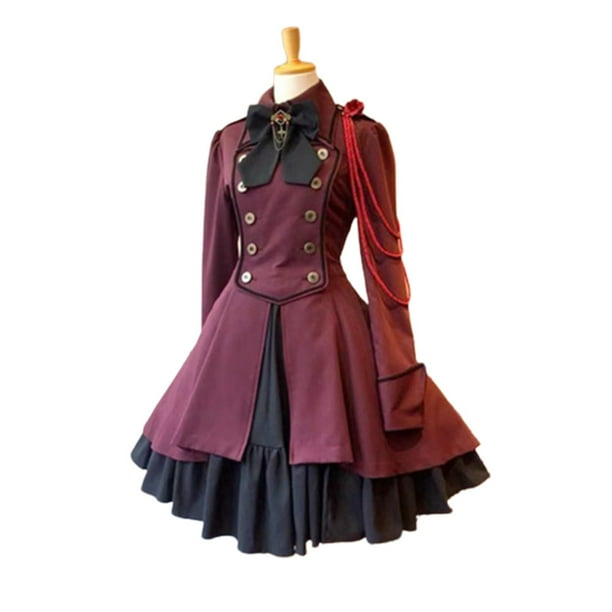 Vestidos Góticos Para Ujer Vestido Gótico Lolita Vestido Vintage Con Volantes Vestido Steapunk