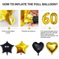 thumbnail image 7 of AOWEE Black Gold 60th Birthday Decoration, 60 Year Old Birthday Party Supplies, 60th Birthday Black Gold Balloon Decorations for Men Women 60th Birthday Anniversary Party, 7 of 7