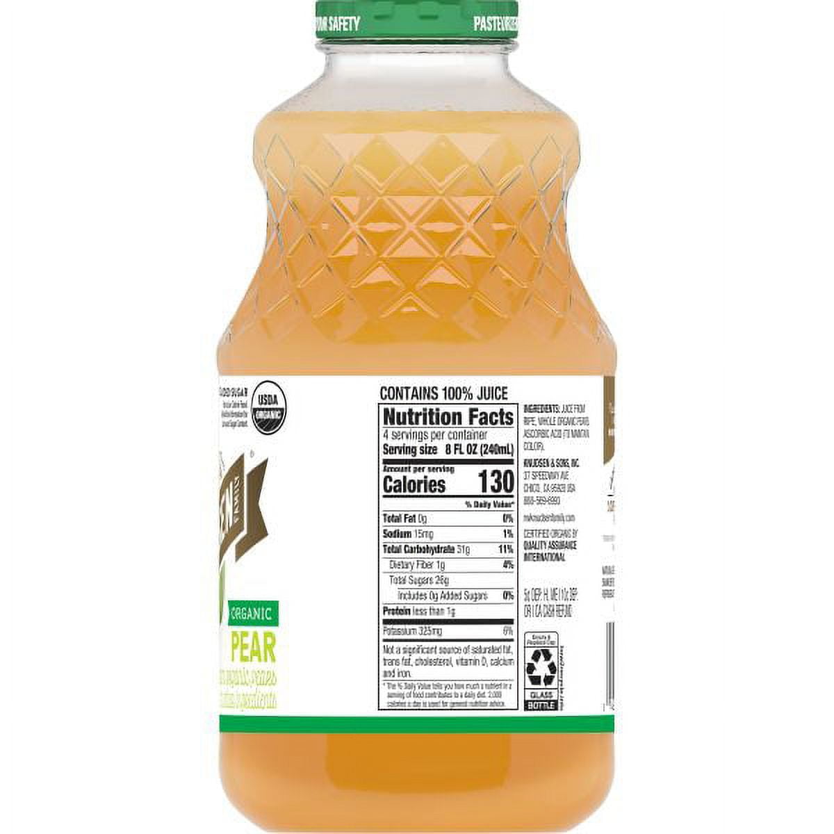 R.W. Knudsen Family Organic Pear Juice, 32 oz (Packaging May Vary)