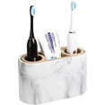 thumbnail image 1 of Shinowa Toothbrush Holder,Premium Toothbrush Organizer,Bathroom Storage Organizer for Electric Toothbrush, Toothpaste, Razor, Comb, Gravel White, 1 of 8