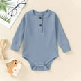 thumbnail image 2 of Summer Baby Boys Clothing Agkizg Baby Boys Bodysuits,Baby Boys Long Sleeves Rompers,Baby Comfortable Solid Color Long Sleeved Crawling Clothes, 2 of 3