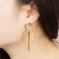 thumbnail image 2 of Geometric Double Circle Hoop Dangle Earrings Simple 8 Infinity Knot Bar Tassel Drop Earrings for Women Jewelry, 2 of 12