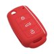 thumbnail image 2 of Funda de silicona para mando a distancia de coche VW Polo Seat rojo, 2 of 9
