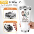 thumbnail image 5 of 30oz Women's Tumbler Stainless Steel Straw Water Bottle, Leakproof Travel Camp Coffee Cup, Keep Cold, Ideal Birthday Gift for Friends, Lovers, Sisters, 5 of 6