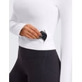 thumbnail image 4 of CRZ YOGA Women's Butterluxe Long Sleeve Workout Shirts Zip Sweatshirt Athletic Crop Tops Collared T-shirts, 4 of 7