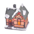 thumbnail image 3 of 2 mini estatuas de casa iluminadas de resina para decoración navideña de escritorio. EstiloH, 3 of 9