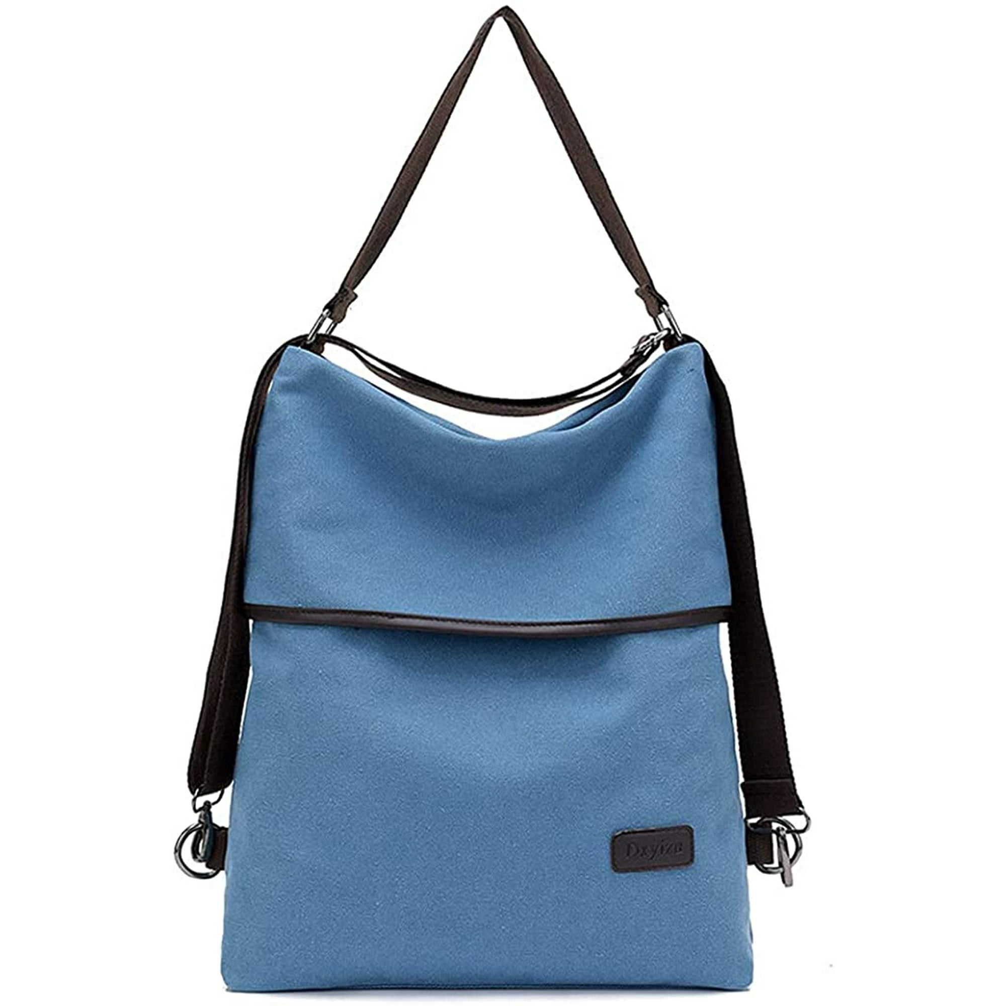 Women Backpack Purse Fashion Canvas Large Travel Bag Ladies Handbag Tote Multifunctional Shoulder Bag Casual School Hobo Bag Walmart