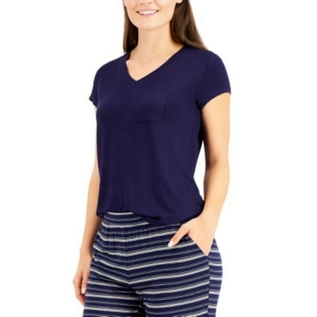 

Alfani Womens Ultra-Soft Knit Pajama Top Choose Sz/Color: M/Venus Blue
