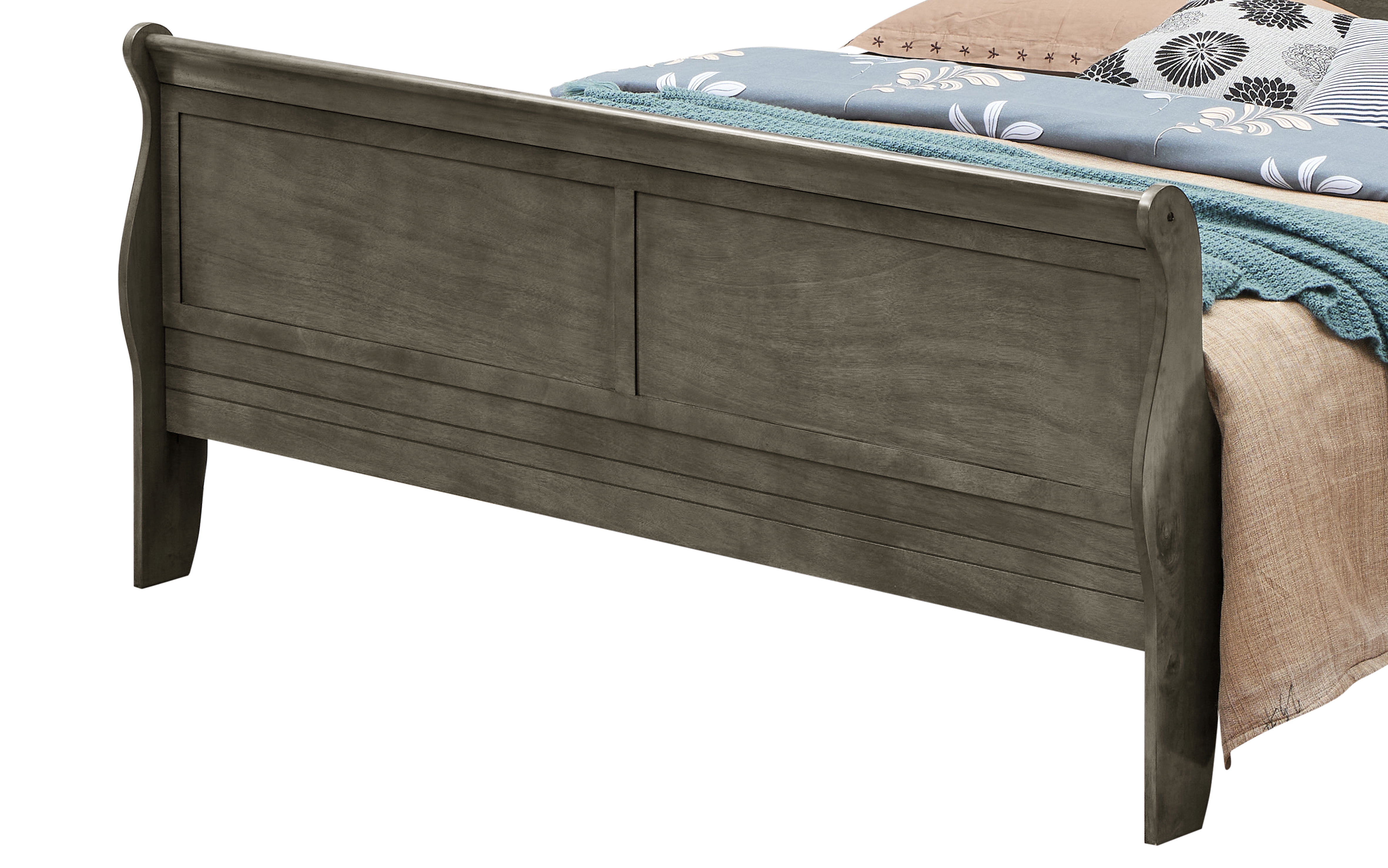 Glory Furniture Louis Phillipe Full Bed in Gray Color
