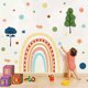 thumbnail image 1 of Un conjunto de pegatinas de pared de arco iris, árboles, flores, decoración de pared f, 1 of 5