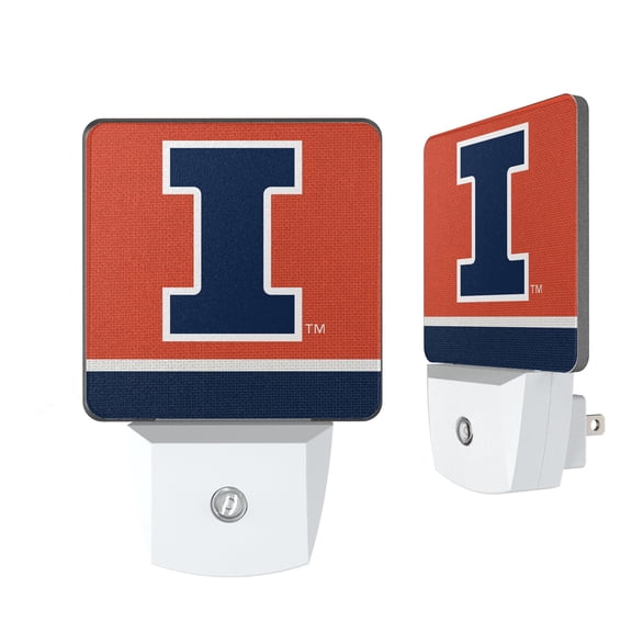 Illinois Fighting Illini Stripe Design Nightlight 2-Pack