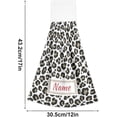 thumbnail image 2 of GZHJMY Custom Cheetah Leopard Hanging Kitchen Towel Personalized Your Name Hand Towel 2 Pcs Absorbent Hanging Tie Towels for Bathroom Laundry Room Kitchen 12 x 17 Inches, 2 of 6