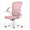 Pink, variant on Bigzzia Ergonomic Office Chair, Mid-Back, Adjustable Height, Flip-Up Arms and Lumbar Support, Black