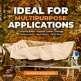 thumbnail image 2 of Heavy Duty Tan Poly Tarp 5' X 7' - Multipurpose Protective Cover - Durable, Waterproof, Weather Proof, Rip and Tear Resistant - Extra Thick 12 Mil Polyethylene - by Xpose Safety, 2 of 8
